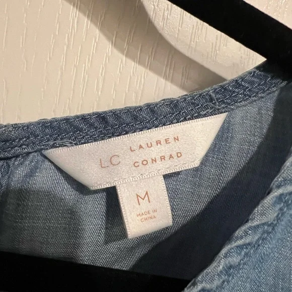 LC Lauren Conrad Blue Ruffled Blouse - Picture 6 of 8